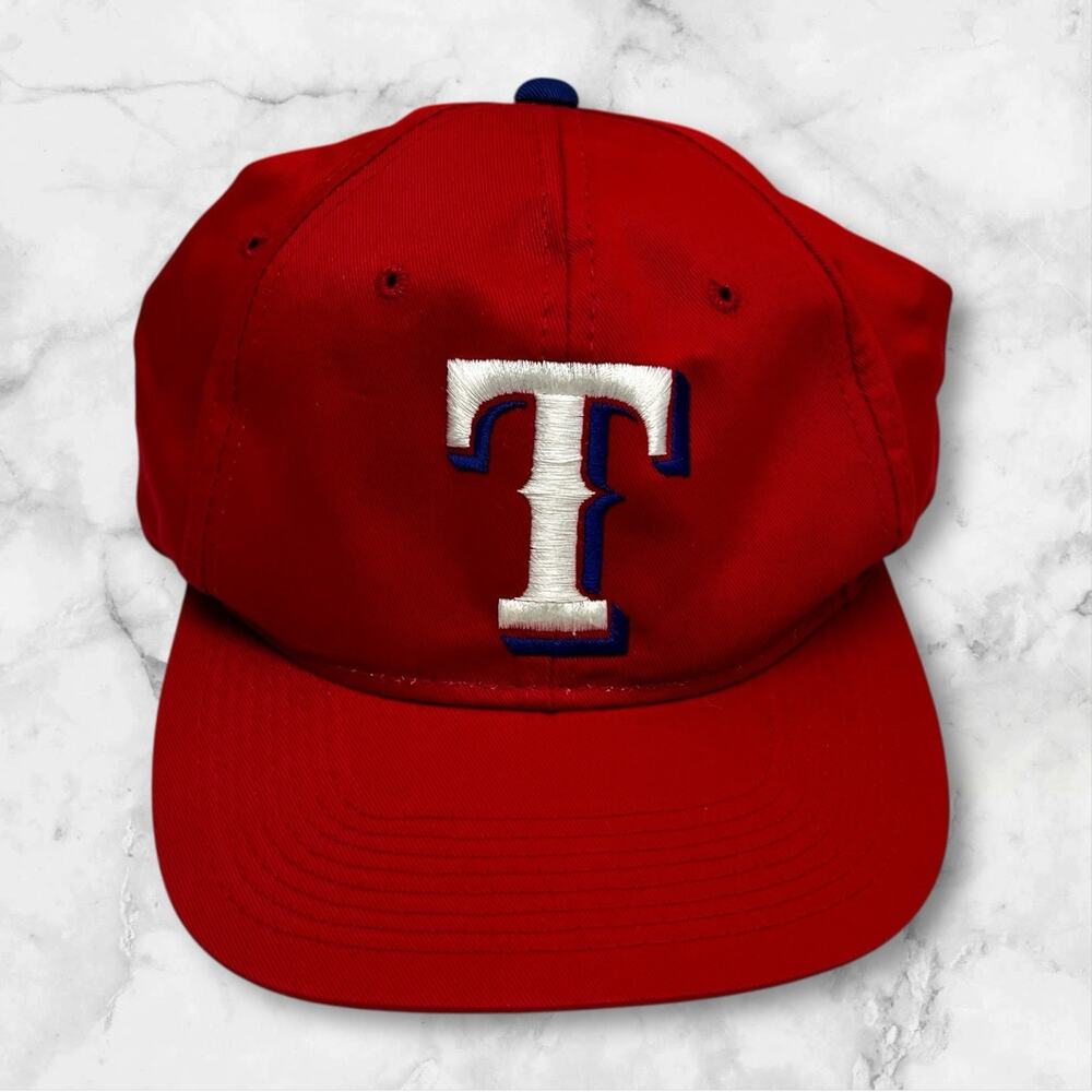 Vtg Sports Specialties Hat Texas Rangers MLB Logo Cap Snapback Embroidery